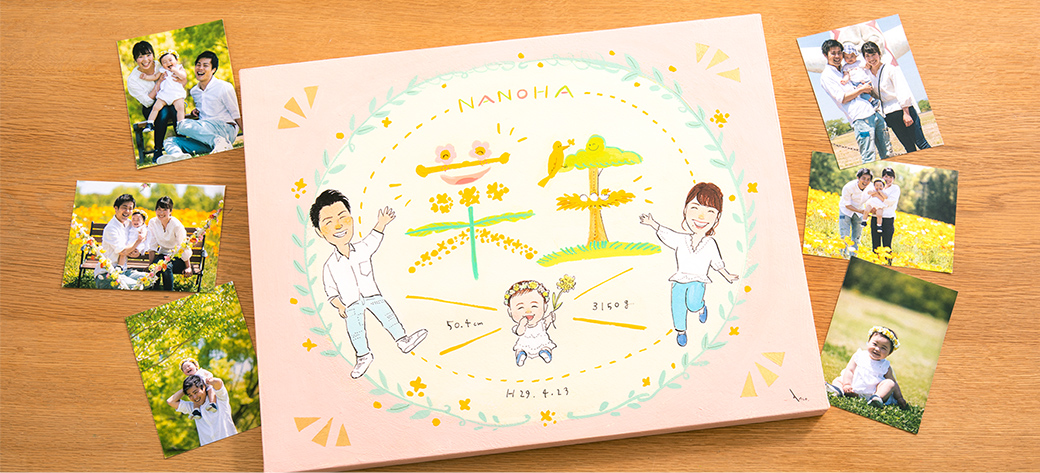 作家「anco お名前アート」の似顔絵