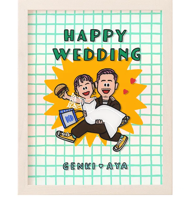 似顔絵作家：ぐりこ|似顔絵ウェルカムボードのWORLD1（ワールドワン）