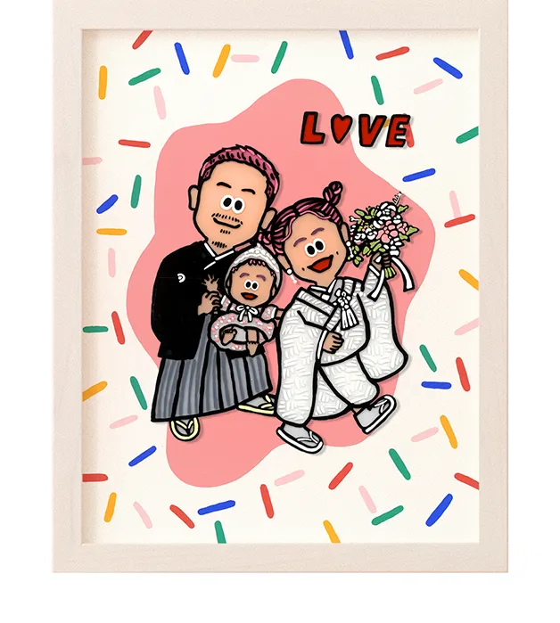 似顔絵作家：ぐりこ|似顔絵ウェルカムボードのWORLD1（ワールドワン）