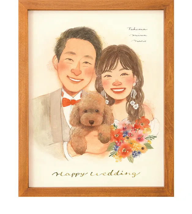 似顔絵作家：なぎさ|似顔絵ウェルカムボードのWORLD1（ワールドワン）