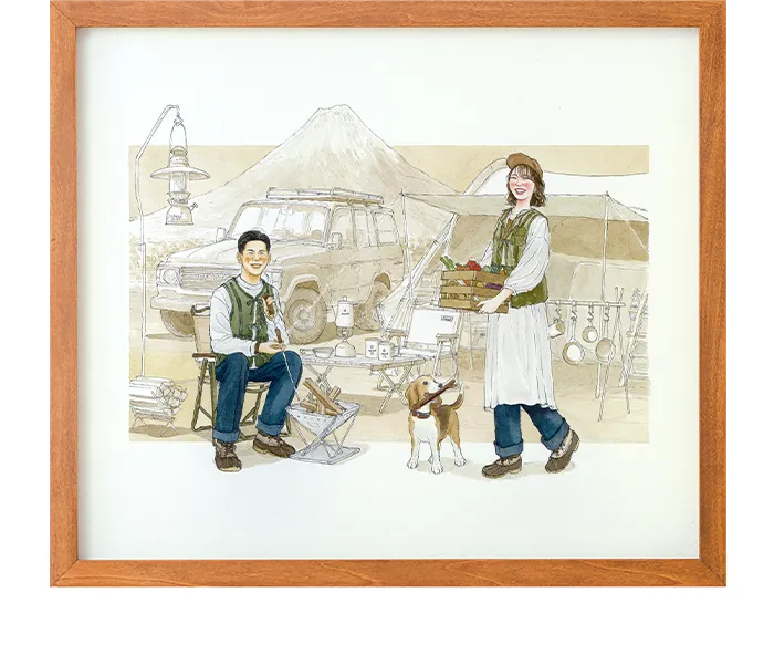 似顔絵作家：nokami|似顔絵ウェルカムボードのWORLD1（ワールドワン）