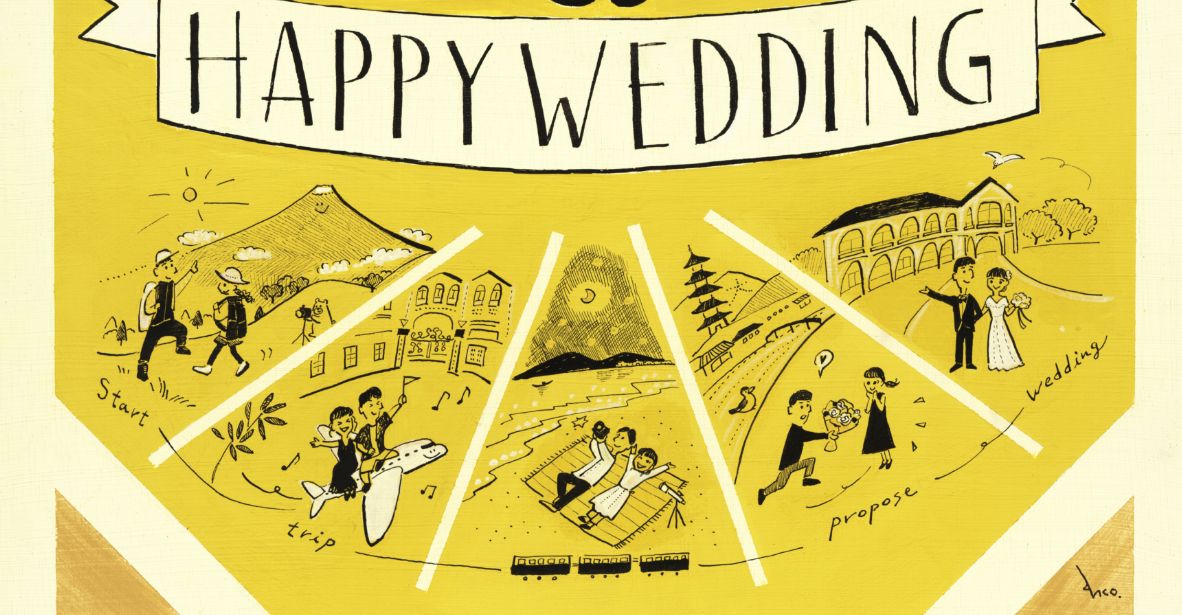 作家「anco ストーリーボード」の似顔絵ウェルカムボード