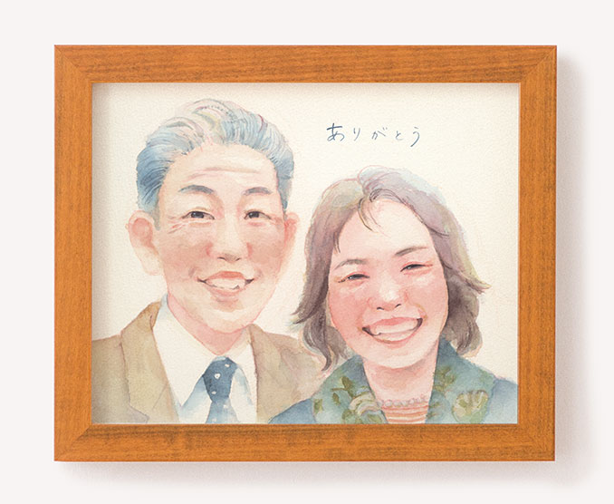作家「haru」の退職祝いのプレゼント似顔絵