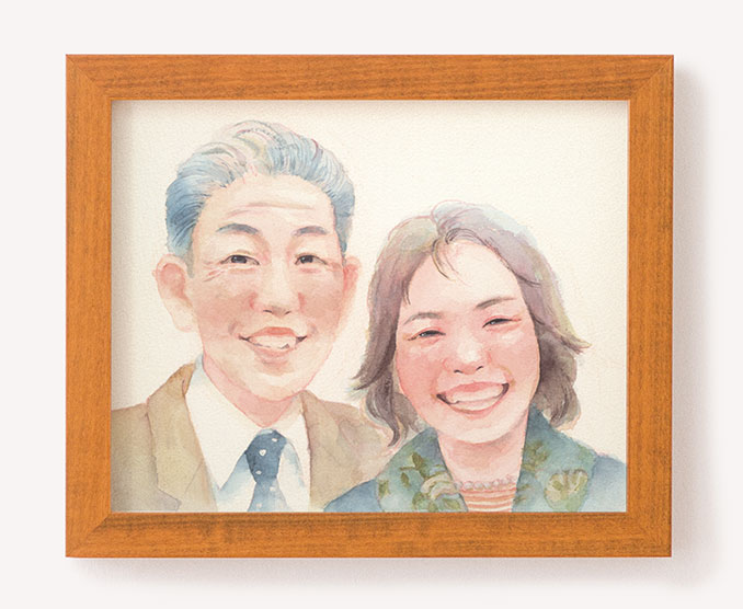 haruの似顔絵ご両親贈呈用プレゼントボード