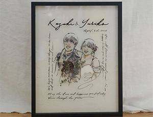 今日発送いただきました商品が届きました！
素敵な似顔絵を描いてくださりとても満足しております！