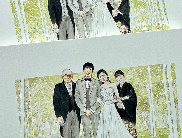 この度はとても素敵な作品本当にありがとうございました。

結婚式当日は両親も心から喜んでくれて特別なプレゼントになりました。
ありがとうございました。