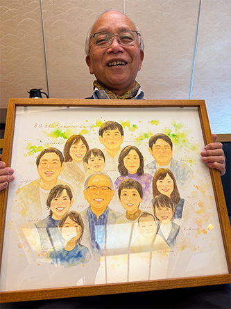 「お父さんの傘寿のお誕生日に贈ることができました」 はち