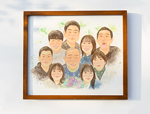 素敵な似顔絵届きました！
ありがとうございました。

我が家の、一生の宝物になりました！
感謝申し上げます。