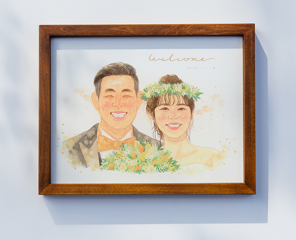 本当に感動しました|お客様の声|似顔絵ウェルカムボードのWORLD1