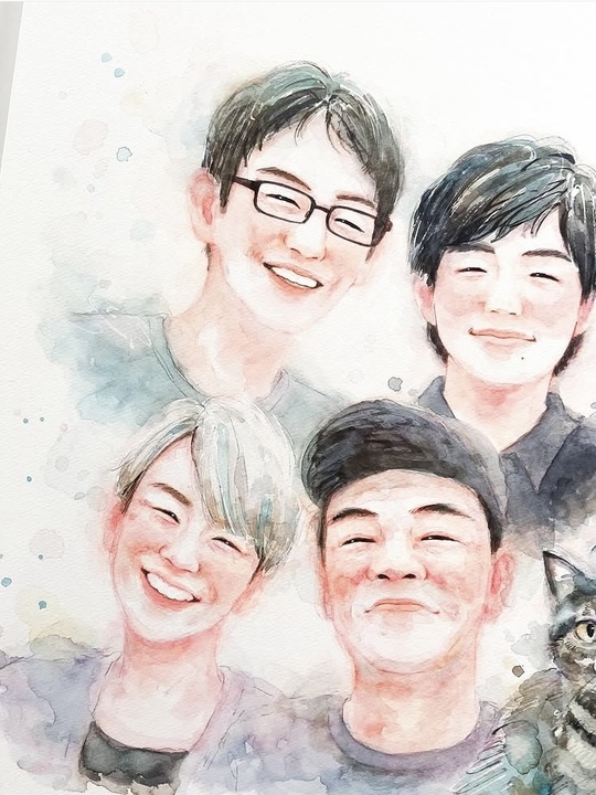 「見るだけで明るくなる、元気になる素敵な似顔絵」 haru