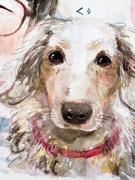 「絵をみて、くぅを思い夫婦で涙しました」 haru