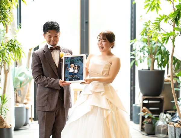 素敵な絵のおかげでより良い式を挙げることができました！！ありがとうございます。