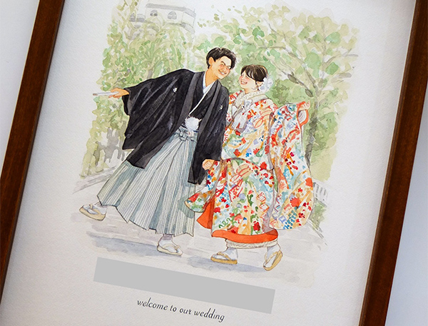 先日無事結婚式を実施し、フジエさんの絵は親族、友人からも大変人気でした。

インスタ掲載の件についてもよろしくお願いします。