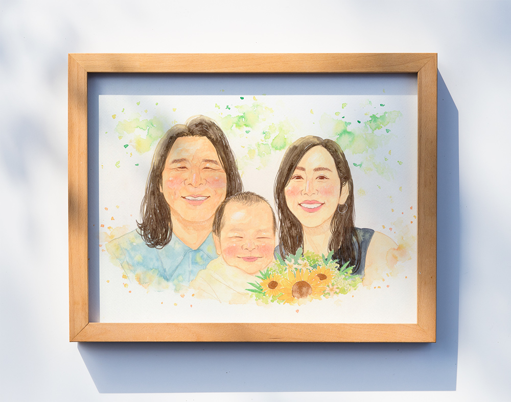 wakoです　トールペイント作品　似顔絵 ご丁寧に描いて頂きありがとうございます|お客様の声|似顔絵ウェルカム