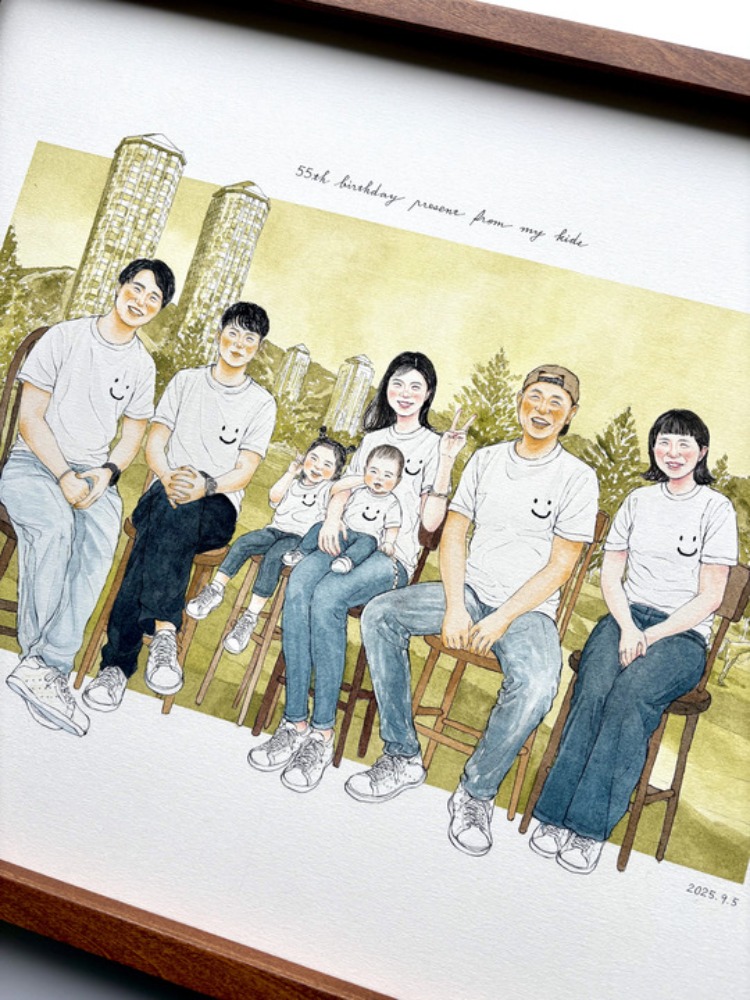 とても素敵な出来栄えに感動しており、大満足です|お客様の声|似顔絵