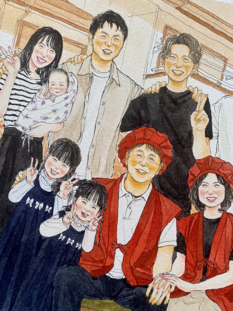 とても素敵な出来栄えに感動しており、大満足です|お客様の声|似顔絵