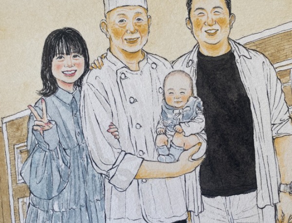 昨日似顔絵が届きました！
素敵な似顔絵ありがとうございます。