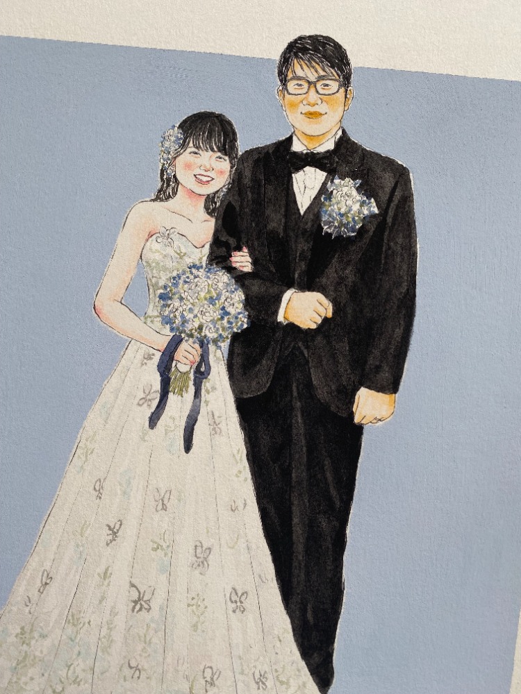 結婚パーティーが素敵な思い出になりました|お客様の声|似顔絵