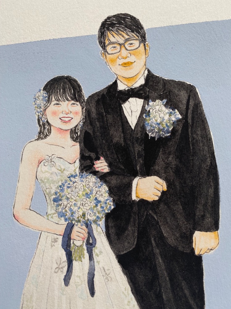 結婚パーティーが素敵な思い出になりました|お客様の声|似顔絵