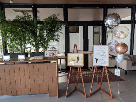 「ウエルカムボード、似顔絵共に非常に好評でした」 anco nokami