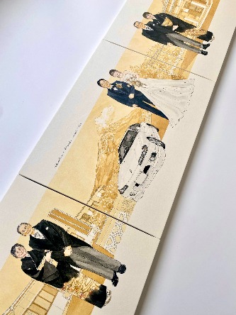 「ウエルカムボード、似顔絵共に非常に好評でした」 anco nokami