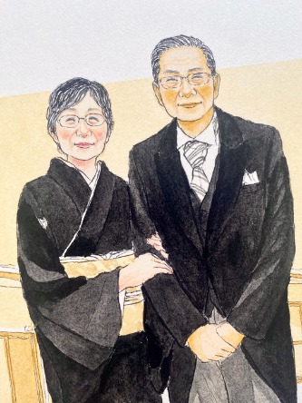 「ウエルカムボード、似顔絵共に非常に好評でした」 anco nokami