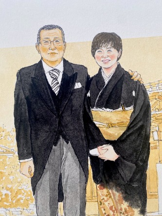 「ウエルカムボード、似顔絵共に非常に好評でした」 anco nokami