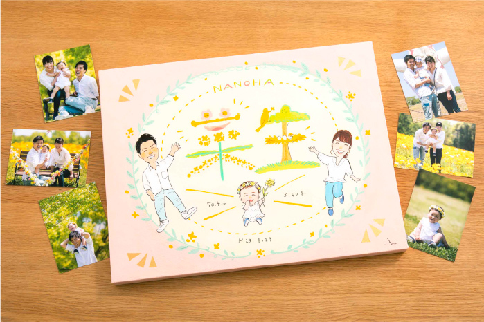 あこちゃん 似顔絵ギフト制作 あこちゃん 似顔絵ギフト制作 絆を深める応援団 還暦祝い プレゼント