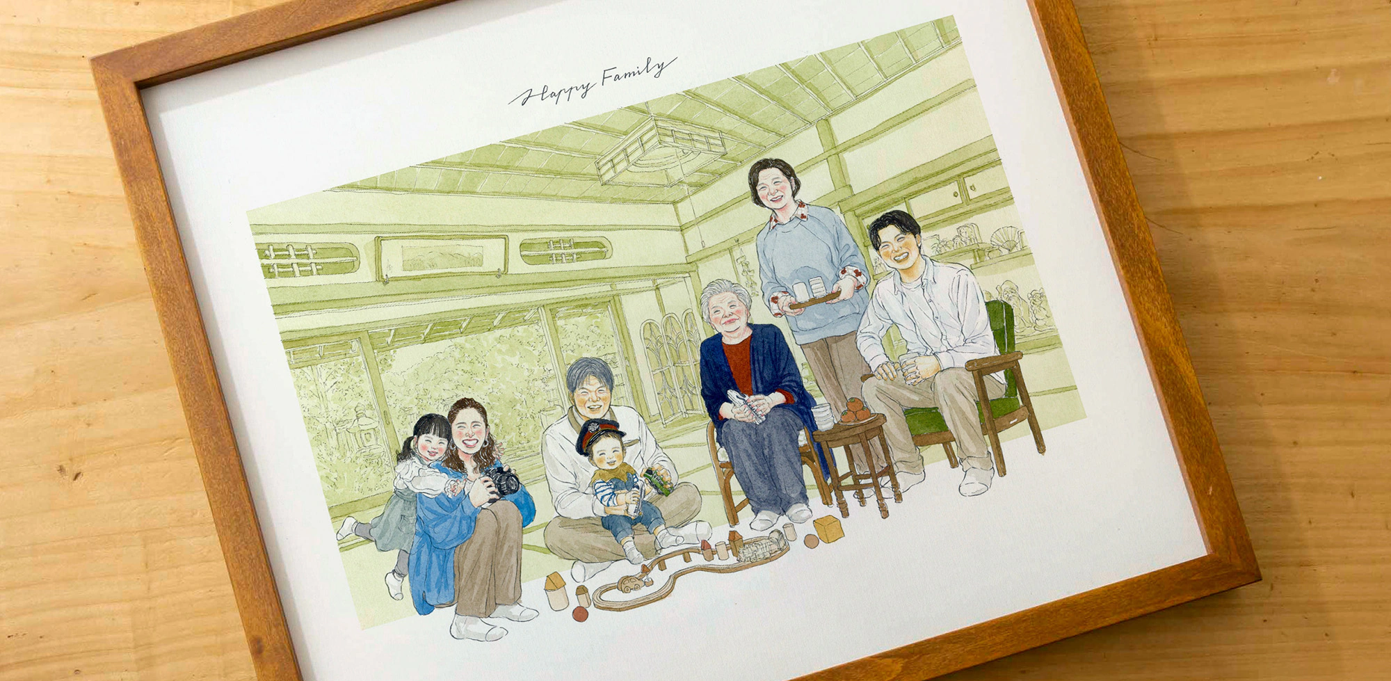 米寿・傘寿のお祝い似顔絵