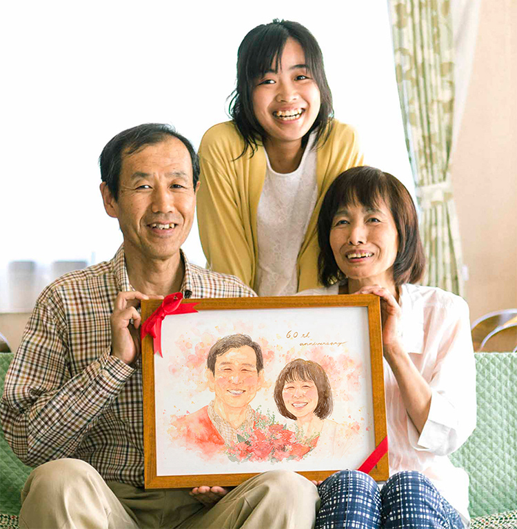 還暦祝いにおすすめの似顔絵プレゼント | WORLD1（ワールドワン）