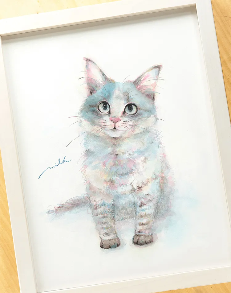 ペットとの似顔絵｜似顔絵のWORLD1（ワールドワン）