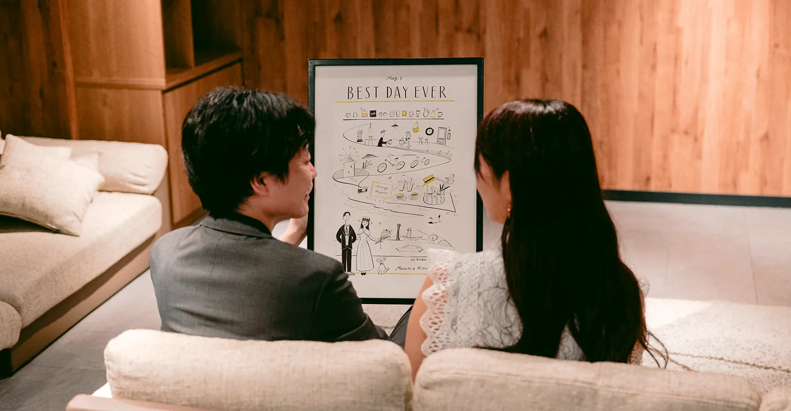 作家「anco episode art」のプロポーズ似顔絵