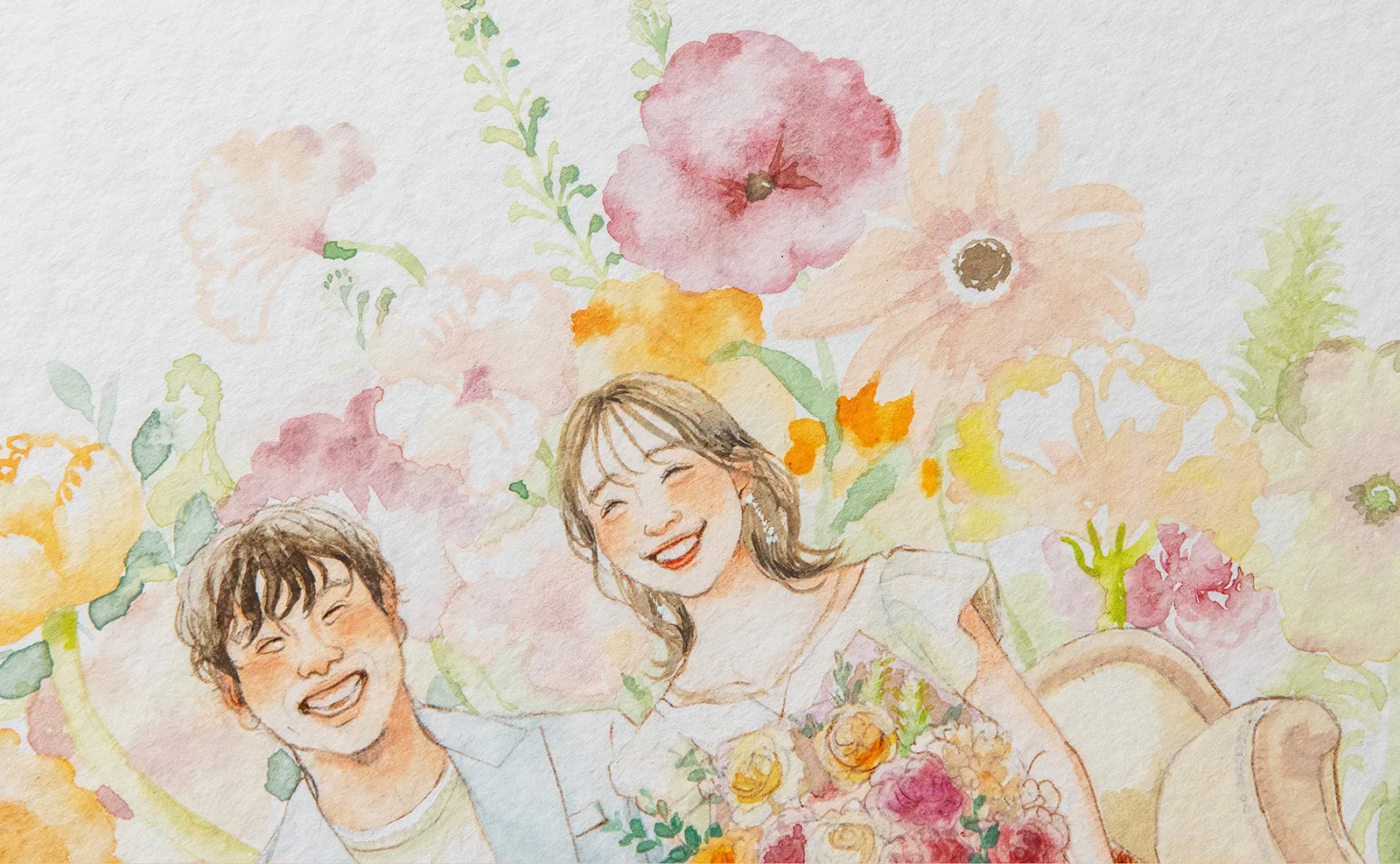 作家「彩 haconiwa」のプロポーズ似顔絵