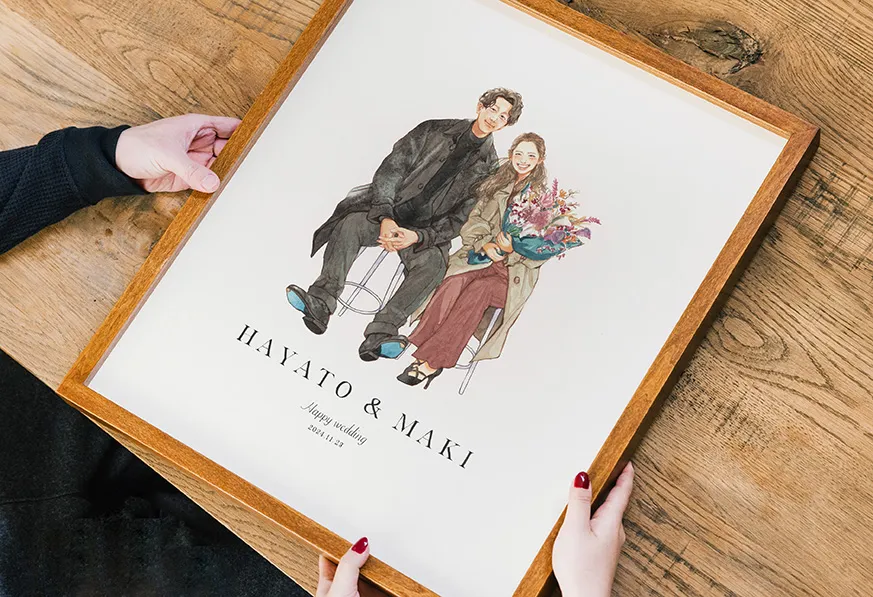 ご結婚祝いの似顔絵