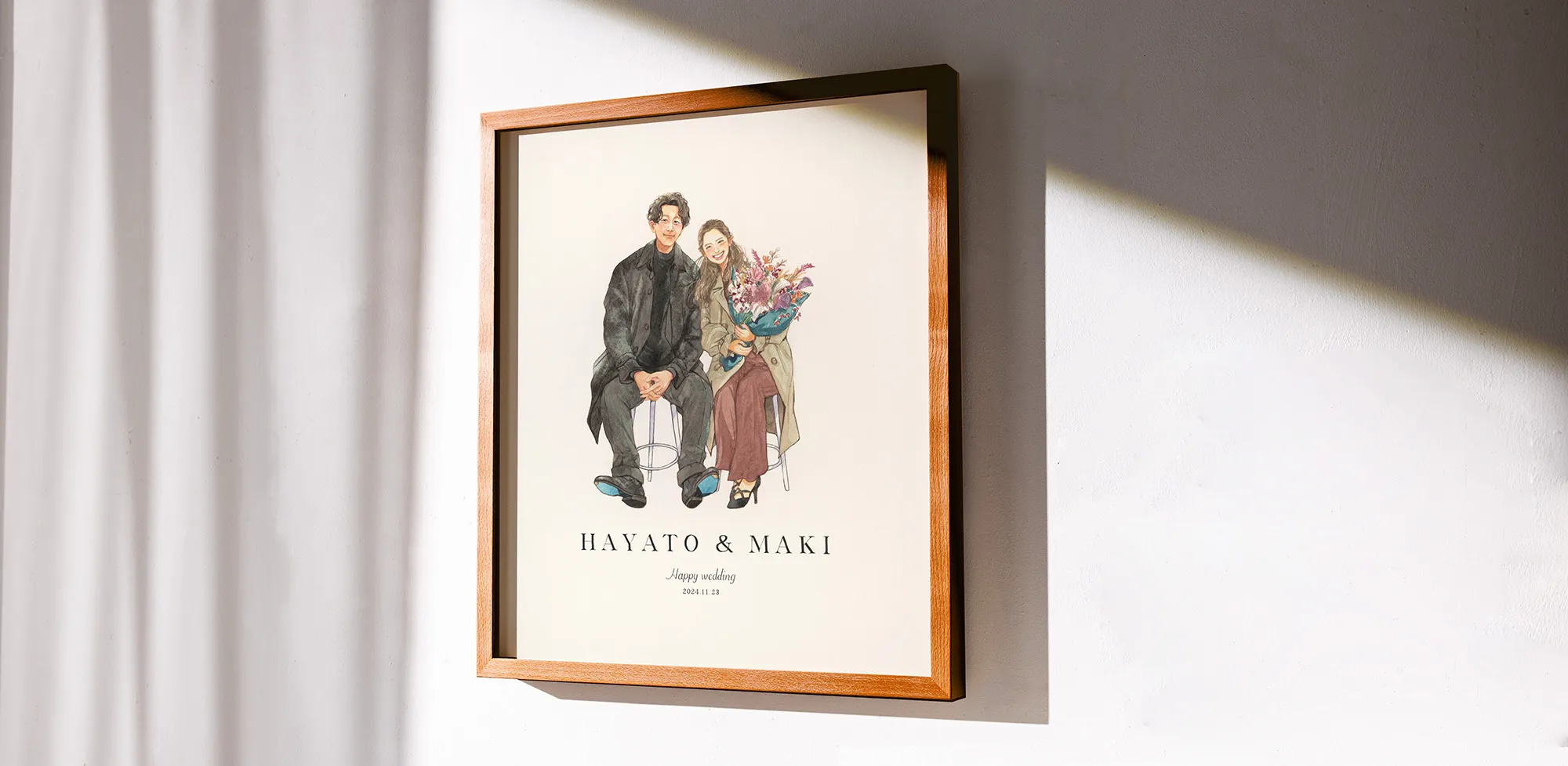 結婚記念日の似顔絵