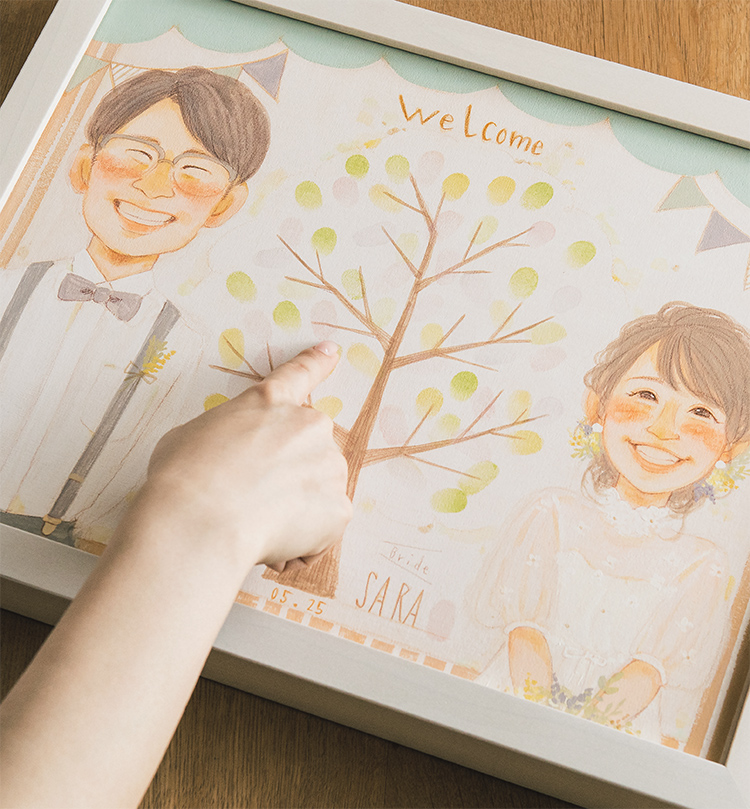 似顔絵結婚式のウェルカムボード・ウェディングツリー | mdh.com.sa